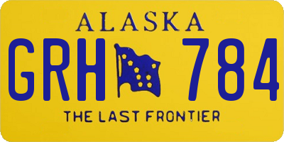AK license plate GRH784