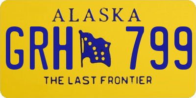 AK license plate GRH799