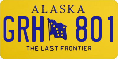 AK license plate GRH801