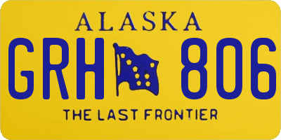 AK license plate GRH806