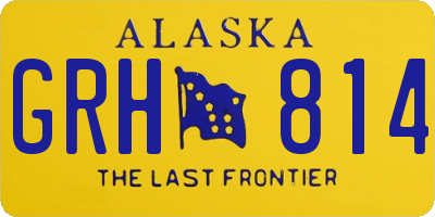 AK license plate GRH814
