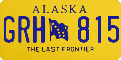 AK license plate GRH815
