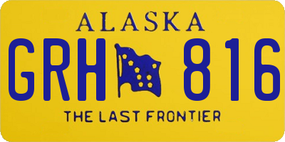 AK license plate GRH816