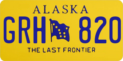AK license plate GRH820