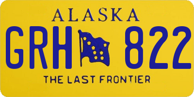 AK license plate GRH822