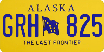 AK license plate GRH825