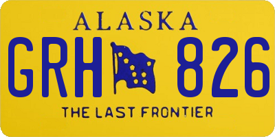 AK license plate GRH826
