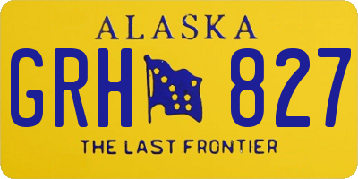 AK license plate GRH827