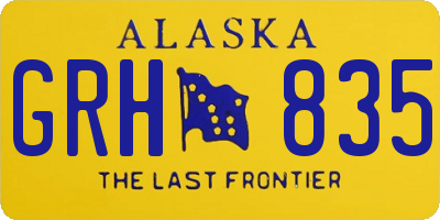 AK license plate GRH835