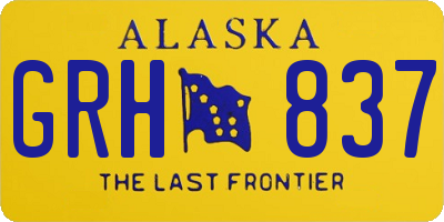 AK license plate GRH837