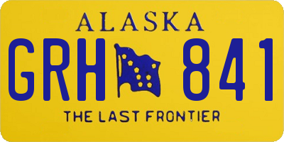 AK license plate GRH841