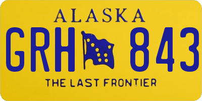 AK license plate GRH843