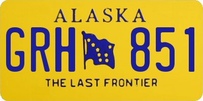 AK license plate GRH851