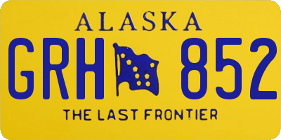 AK license plate GRH852