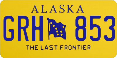 AK license plate GRH853
