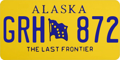 AK license plate GRH872