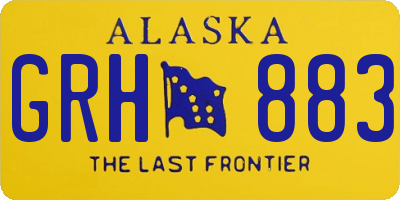 AK license plate GRH883