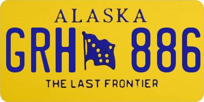 AK license plate GRH886