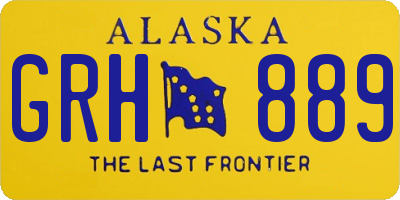 AK license plate GRH889