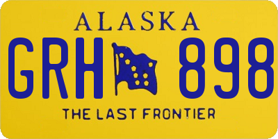 AK license plate GRH898