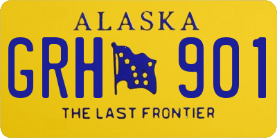 AK license plate GRH901