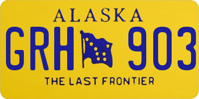 AK license plate GRH903