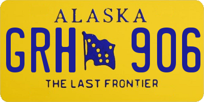 AK license plate GRH906