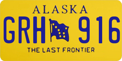 AK license plate GRH916