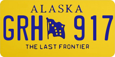 AK license plate GRH917