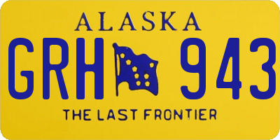 AK license plate GRH943