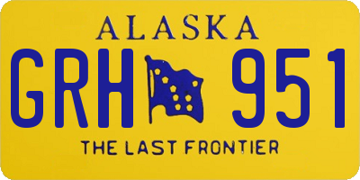 AK license plate GRH951