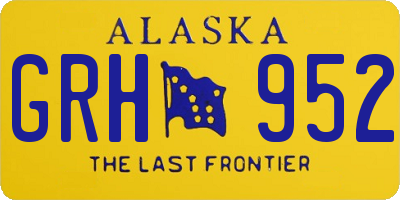 AK license plate GRH952