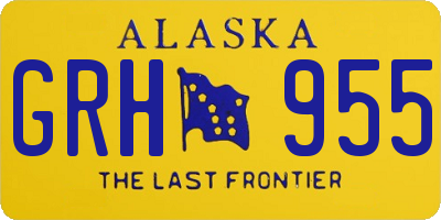 AK license plate GRH955
