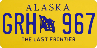 AK license plate GRH967