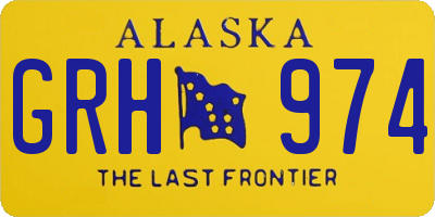 AK license plate GRH974