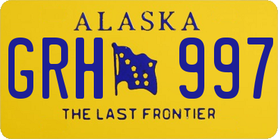 AK license plate GRH997