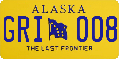 AK license plate GRI008