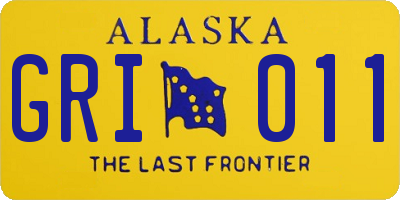 AK license plate GRI011