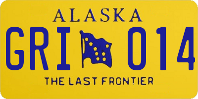 AK license plate GRI014