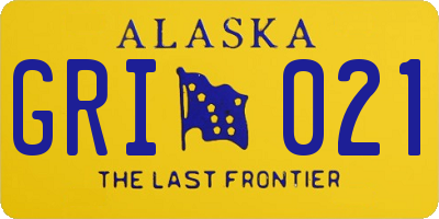 AK license plate GRI021
