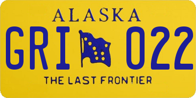 AK license plate GRI022