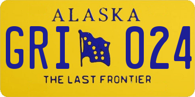 AK license plate GRI024