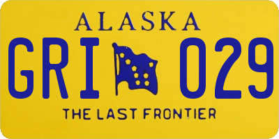 AK license plate GRI029
