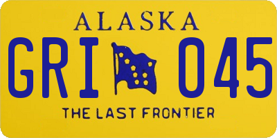 AK license plate GRI045