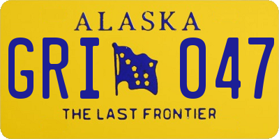 AK license plate GRI047