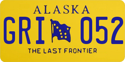 AK license plate GRI052