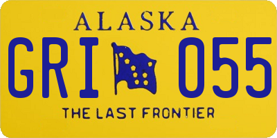 AK license plate GRI055