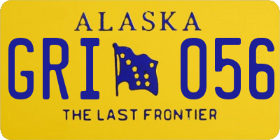 AK license plate GRI056