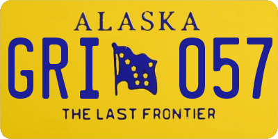 AK license plate GRI057