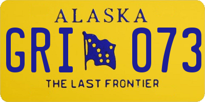 AK license plate GRI073